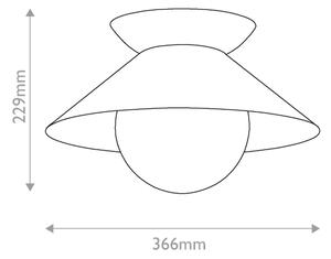 Quintiesse QN-SAUCER-FM-AB-OPAL - Plafonieră SAUCER 1xE27/40W/230V aurie