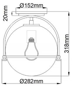 Quintiesse QN-SOMERSET-F-C-BN - Plafonieră SOMERSET 1xE27/60W/230V, crom mat