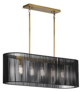 Quintiesse QN-LINARA-ISLE-BK - Lustră cu tijă LINARA 5xE27/60W/230V negru/auriu