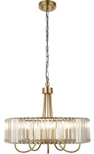 Endon 119610 - Candelabru VISCONTI cu lanț, 5 x E14, 6 W, 230 V, alamă