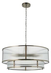 Endon 119456 - Candelabru RIDGETON pe lanț, 8xE14/7W/230V, alamă