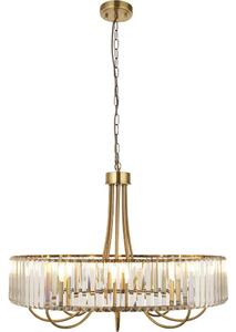 Endon 119611 - Candelabru VISCONTI cu lanț, 8xE14/6W/230V, alamă