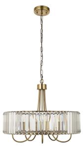 Endon 119610 - Candelabru VISCONTI cu lanț, 5 x E14, 6 W, 230 V, alamă