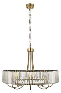 Endon 119611 - Candelabru VISCONTI cu lanț, 8xE14/6W/230V, alamă