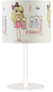 Lampă de masă pentru copii GIRLS VIBES 1xE27/60W/230V, diametru 18 cm, Iubesc moda