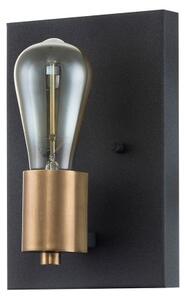 Quintiesse QN-SILAS1-DZ - Aplică de perete SILAS 1xE27/60W/230V negru/auriu