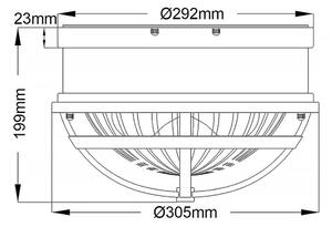 Quintiesse QN-TOLLIS-F-NBR - Plafonieră TOLLIS 2xE27/40W/230V aurie