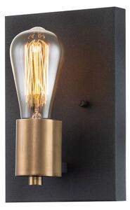 Quintiesse QN-SILAS1-DZ - Aplică de perete SILAS 1xE27/60W/230V negru/auriu