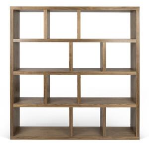 Bibliotecă în culoare naturală cu aspect de lemn de nuc 150x159 cm Berlin – TemaHome