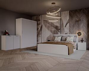 Set Dormitor Elis, 160x200cm, Alb, Pal 18 mm
