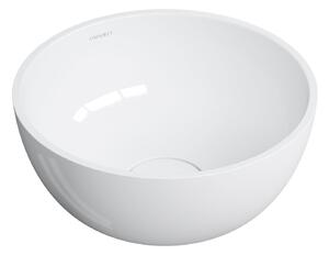Omnires Shell M+ lavoar 35x35 cm rotund de blat alb SHELL350UNBP