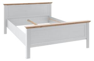 Cadru pat JASMIN 160x200, alb/stejar artisan, PAL