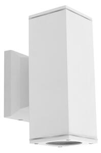 Aigostar - Aplică de perete pentru exterior 2xGU10/230V IP65 albă pătrată