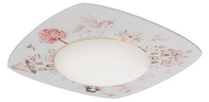 Elobra Plafonieră LED Feenwelt Starlight, alb/roz, lungime 58 cm, reglabil, Alb, Camera copiilor, Lemn