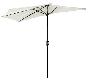Outsunny Umbrelă Semicirculară Impermeabilă Protecție UV Alba 269x138x236cm | Aosom Romania