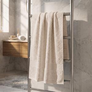 Prosop de baie din bambus ALMA crem 70 x 140 cm