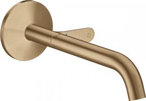 Baterie lavoar incastrata bronz periat, pipa 220 mm, Hansgrohe Axor One Select Bronz periat