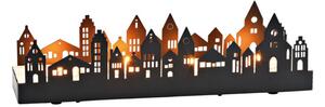 Sfesnic de metal Advent TOWN 30x8 cm negru