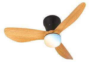Brilo - Ventilator de tavan LED dimabil LUFITO LED/15W/230V 3000/4000/6000K bej+telecomandă