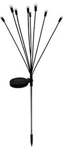 Lampa solara decorativa, 8 LED-uri 3000K, 25 lm, senzor crepuscular, inaltime 73 cm, autonomie maxim 8 ore