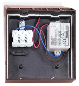 Brilagi - Aplica de perete LED de exterior RIANO LED/8W/230V maro IP65