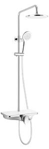 Coloana de Dus cu Baterie BGQ0702, Cu para fixa si mobila,Alama, Inaltime superioara reglabila