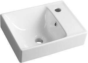 Sapho Nuali lavoar 40x30 cm dreptunghiular clasică alb luciu TU0128