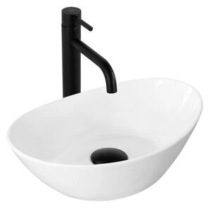 Rea Kate lavoar 36.5x24.5 cm ovale de blat alb luciu REA-U6803