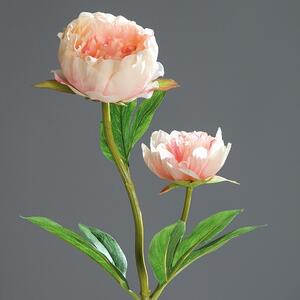 Bujor artificial roz-somon - 60 cm