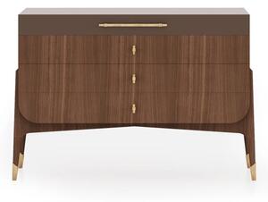 Comodă lemn masiv cu sertare Capella, 123 × 56 × 82 cm