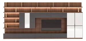 Unitate TV lemn masiv Capella, 480 × 51 × 224 cm