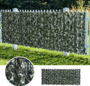 Outsunny Gard Artificial în Rolă pentru Balcon și Grădină din PE anti-UV, Gard Viu Fals cu Frunze, 300x150 cm, Verde