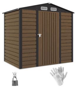 Şopron metalic de depozitare pentru grădină Outsunny 6.2 x 4.3ft | Aosom Romania