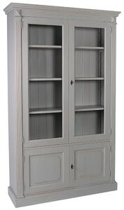 Bibliotecă lemn masiv Heritage 4 uși, 120 × 37 × 197 cm
