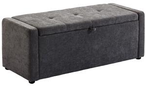 HOMCOM Pouf, taburet, suport pentru picioare, ladă depozitare, design modern | Aosom Romania