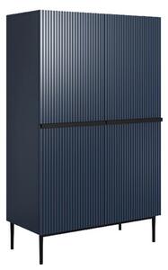 Comoda Nicole - MDF albastru marin / picioare negre