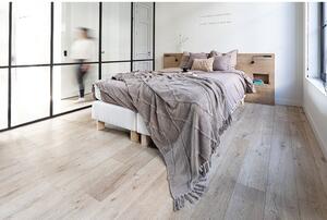 Cuvertură maro deschis din bumbac pentru pat dublu 250x260 cm Sahara - Tiseco Home Studio