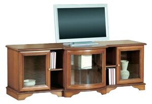 Comodă TV lemn masiv nuc Zefyra, 62 × 177 × 61.5 cm
