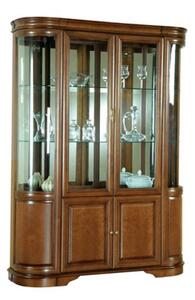 Vitrină lemn masiv nuc Zefyra 212×157 5cm×41 cm
