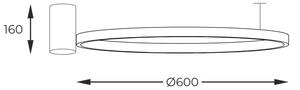 Lustră LED pe cablu Zuma Line 89429-60BK HORIK LED/32W/230V 3000/4000/6000K