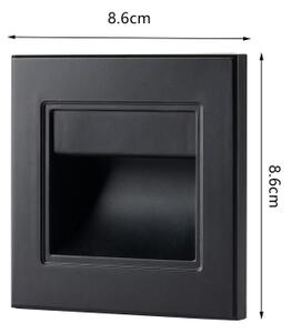 Brilagi - Lampă LED pentru trepte STEP LIGHT, 1,5 W, 230 V, IP44, negru