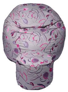 Set Fotoliu King Size cu Otoman (suport picioare), Material Textil - Flower Buds