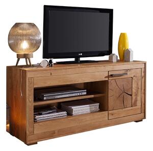 Comodă TV lemn masiv Rustic Home, 130 × 46 × 62,1 cm