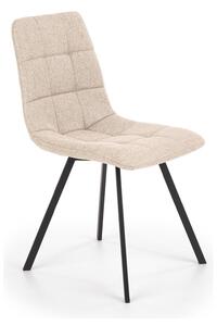 Scaun tapitat K402, bej, 45x55x86 cm