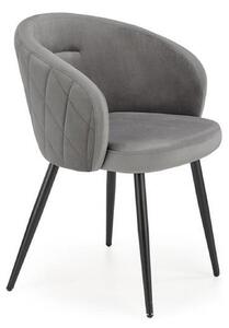 Scaun K430, gri, stofa/metal, 61x54x77 cm