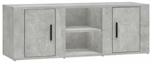 Comodă TV, gri beton, 100x31,5x35 cm, lemn prelucrat