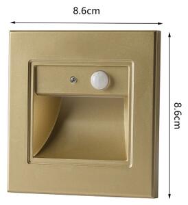 Brilagi - Lampă LED pentru scări cu senzor STEP LIGHT LED/1,5W/230V IP44, aurie