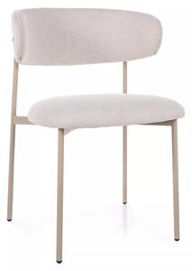 Scaun ELTON, bej deschis - Brego 22/casmir, stofa clasica/metal, 56x46x80 cm