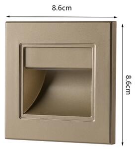 Brilagi - Lampă LED pentru trepte STEP LIGHT LED/1,5W/230V IP44, auriu