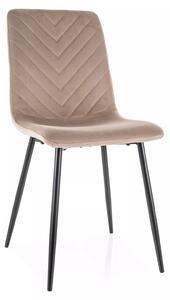 Scaun DAREN, bej inchis - Bluvel 40, stofa catifelata/metal, 45x39x91 cm